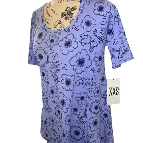 LuLaRoe XXS Perfect Tee • Disney’s Minnie Mouse • Purple • Rare Print • BNWT - Picture 2 of 12
